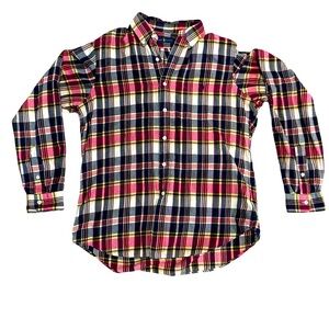 Ralph Lauren Plaid Polo Shirt: A Bold Blend of Blue, Red, Yellow, and White
